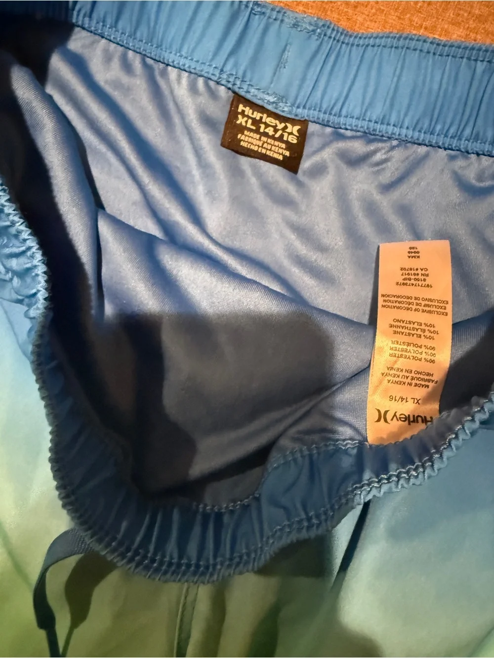 Hurley Boys Blue-Green-Yellow Ombre Swim Trunks